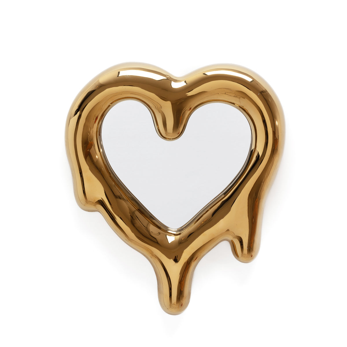 Gold Melted Heart Picture Frame and Mirror â€“ Seletti Artistic Home Decor