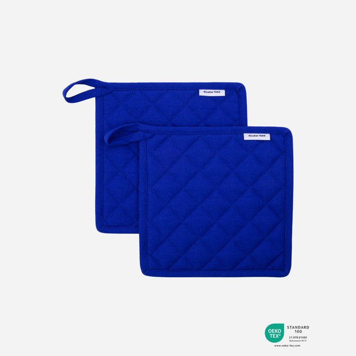 Pot Holders, Oven Gloves, Set of 2, Pan Trivet, Blue by Nicolas Vahé