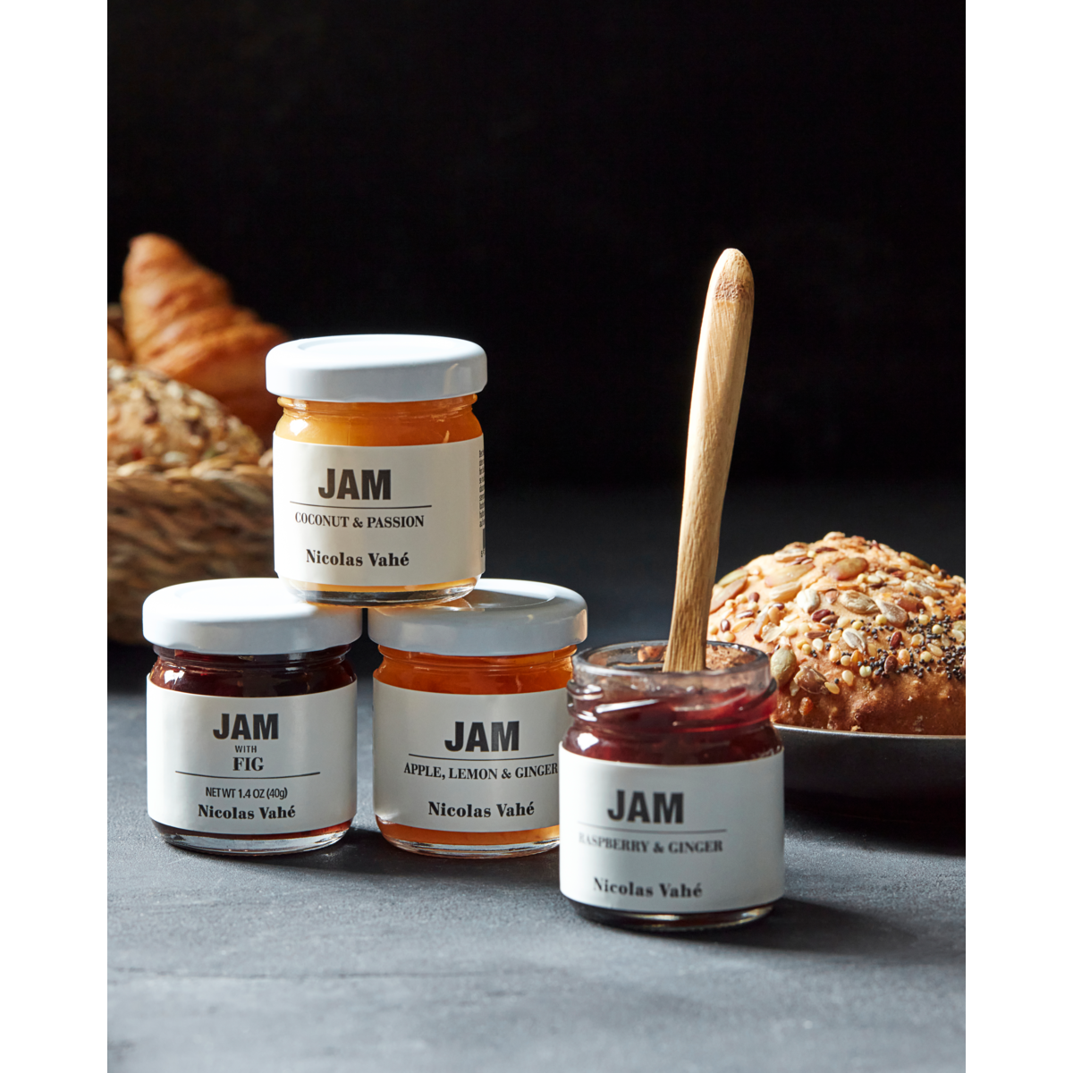 Nicolas Vahé Jam Gift Box – 4 Gourmet Jams (4 x 40g)