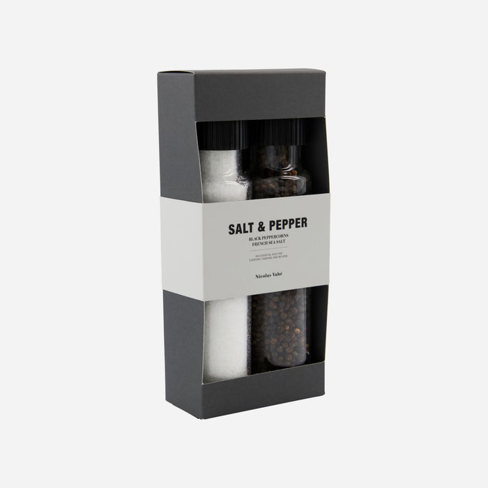 Salt & Organic Pepper Grinder Gift Box Set by Nicolas Vahe