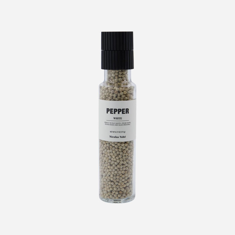 White Pepper and Grinder by Nicolas Vahe