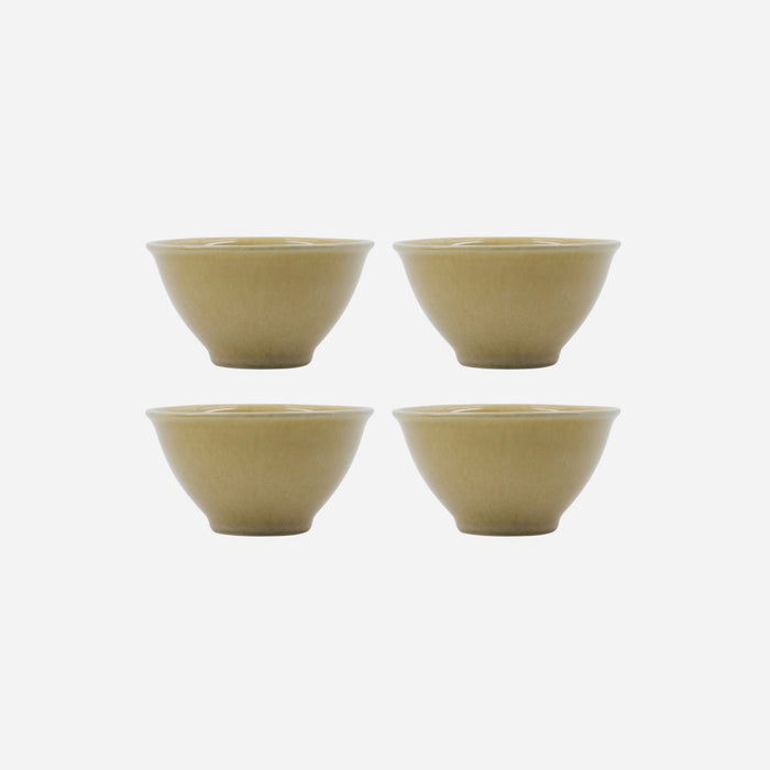 Set of 4 Bowls, Yellow Beige by Nicolas Vahe