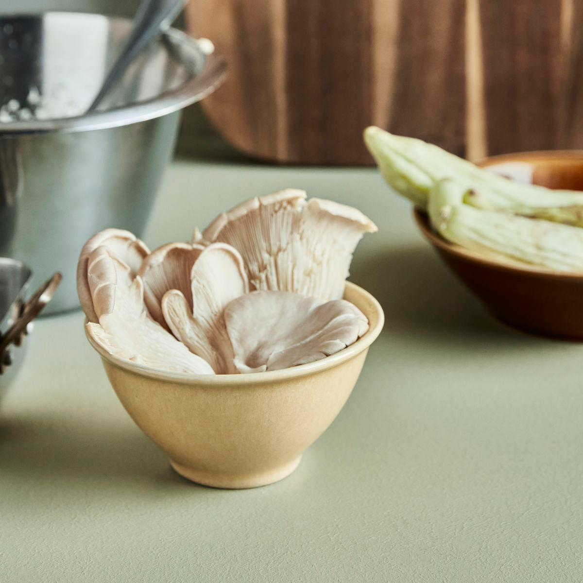 Set of 4 Bowls, Yellow Beige by Nicolas Vahe