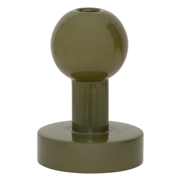 olive green recycled glass candle holder pallo a by urban nature culture amsterdam