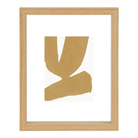 small natural MDF floating picture frame with abstract artwork by Urban Nature Culture