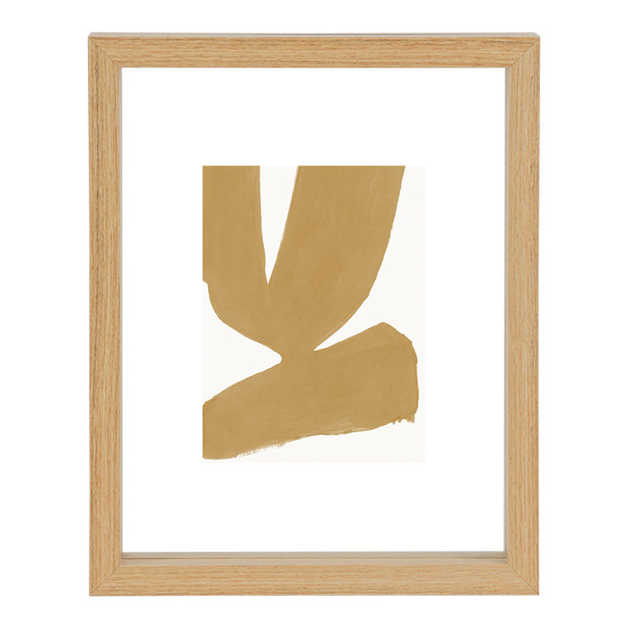 small natural MDF floating picture frame with abstract artwork by Urban Nature Culture