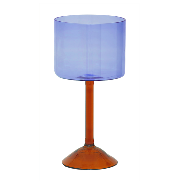 blue gin-tonic cocktail glass by urban nature culture with amber stem