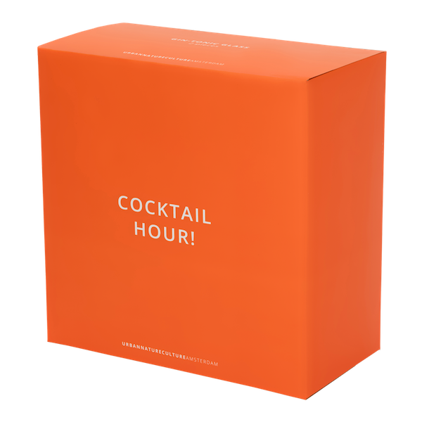 orange cocktail hour gift box for urban nature culture gin-tonic glasses