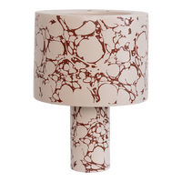 brown marble-effect ceramic Fluido table lamp by Urban Nature Culture