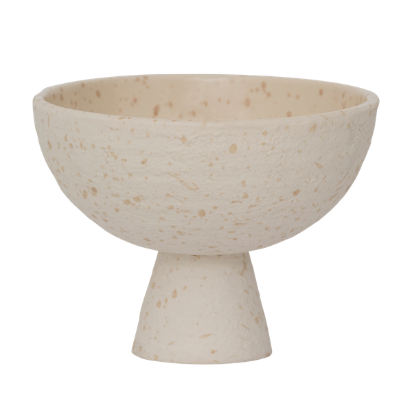 white speckled bolle pedestal bowl medium size by urban nature culture