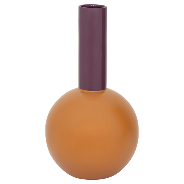 Product image of the Urban Nature Culture Farve Combi 2 vase with orange base and tall purple neck.