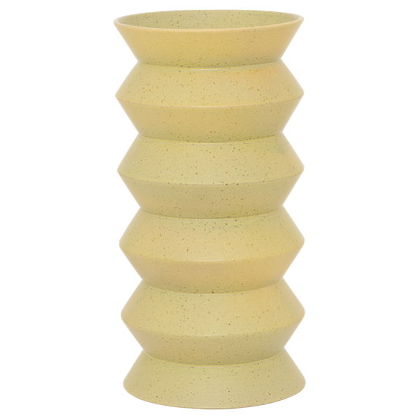 Tall evergreen zigzag Kova vase by Urban Nature Culture – product side view