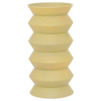 Tall evergreen zigzag Kova vase by Urban Nature Culture – product side view