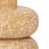 close-up of speckled ceramic finish on zody candle holder