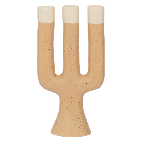 cut-out of Nox three-arm candle holder displaying sculptural natural design