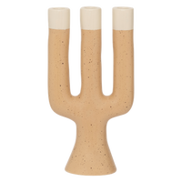 cut-out of Nox three-arm candle holder displaying sculptural natural design