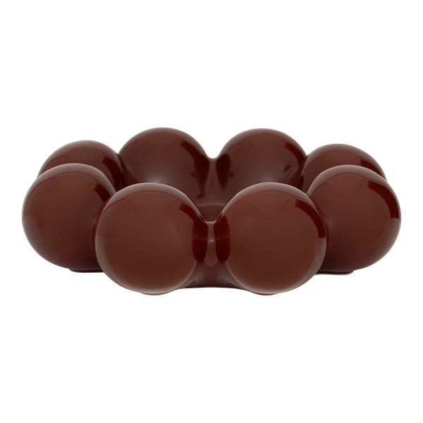 deep red glossy ceramic bulb-shaped decorative bowl by Urban Nature Culture
