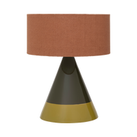 colour block ceramic table lamp raikas by urban nature culture with terracotta shade