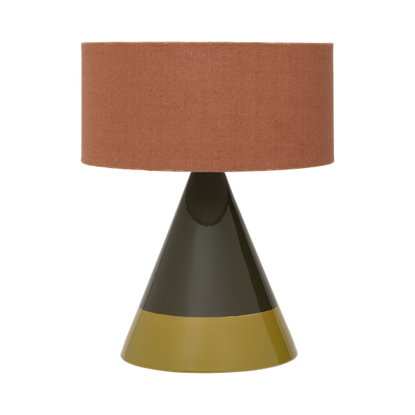 colour block ceramic table lamp raikas by urban nature culture with terracotta shade