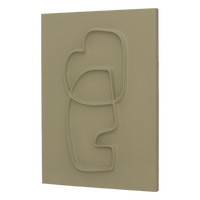 angled side view showing raised sculptural lines on blythe mycelium wall art
