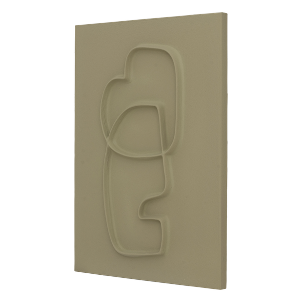 sculptural abstract green wall piece blythe by urban nature culture angled view
