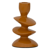 sculptural orange candle holder with glossy finish by urban nature culture