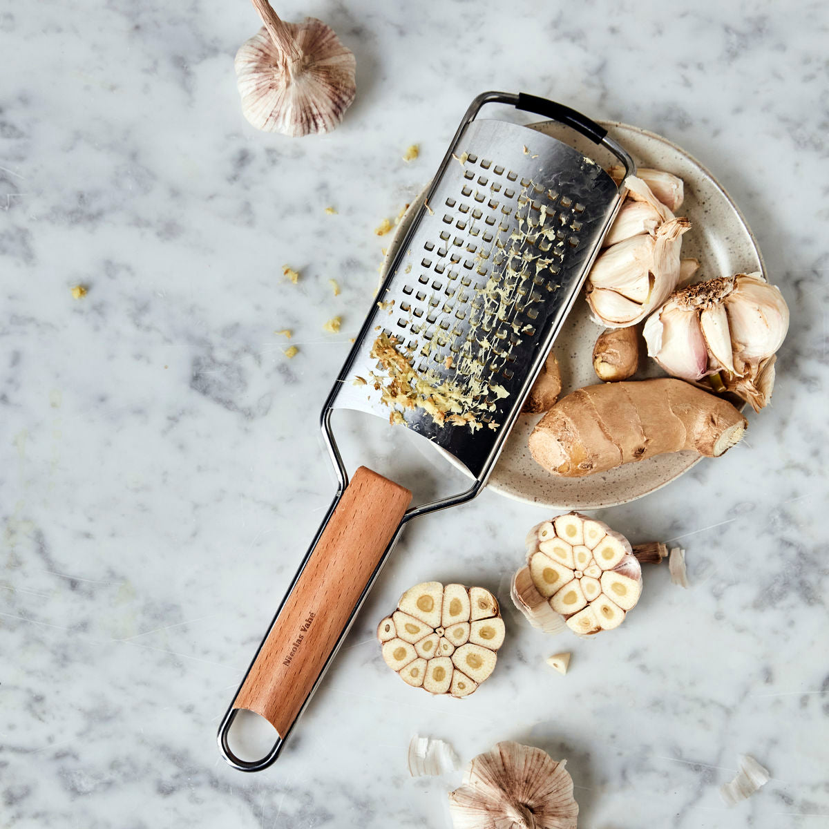 Fine Grater, Beechwood, Zester Parmesan Nutmeg Grater by Nicolas Vahe