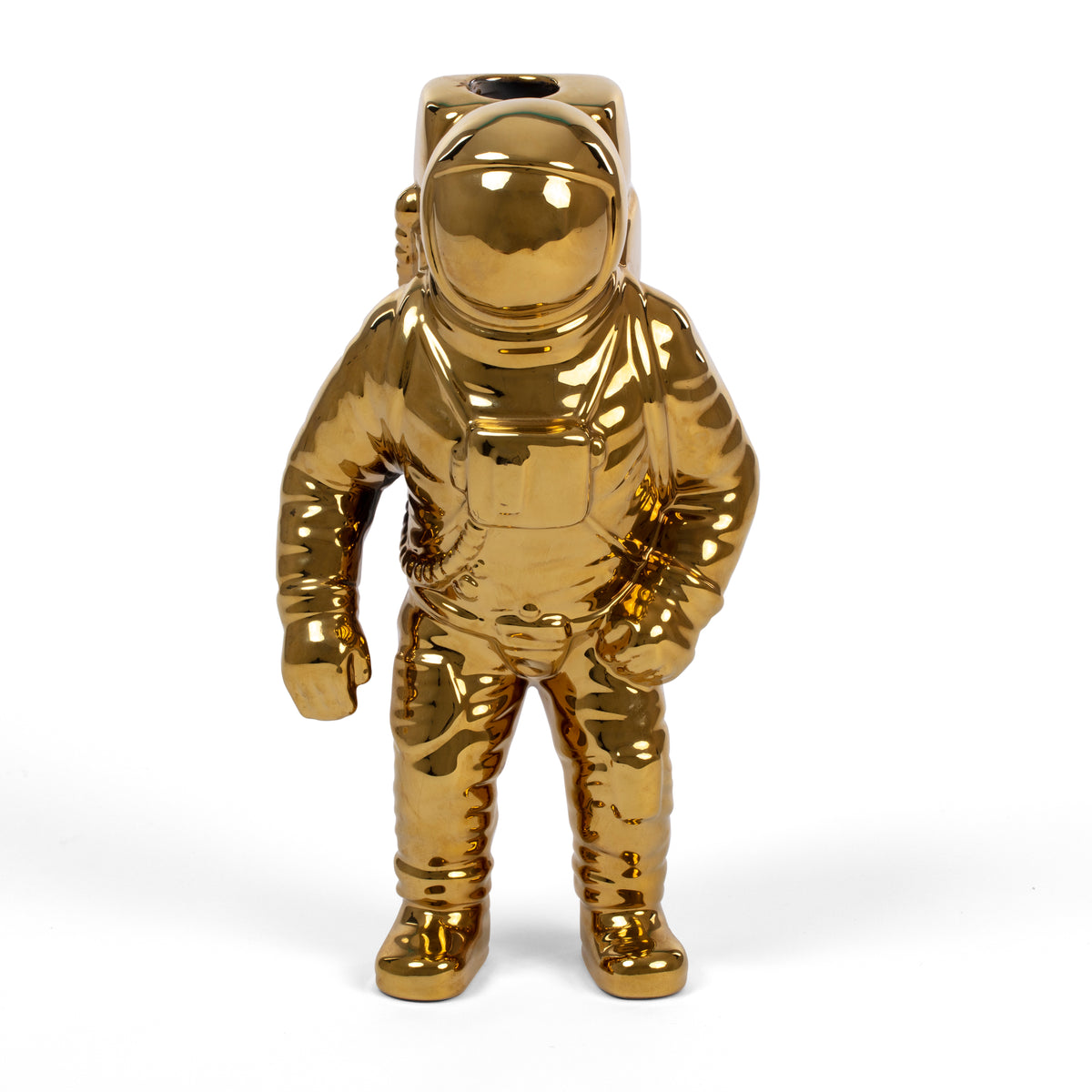 Cosmic Diner Starman Vase Gold – Astronaut Flower Vase by Seletti (28cm)