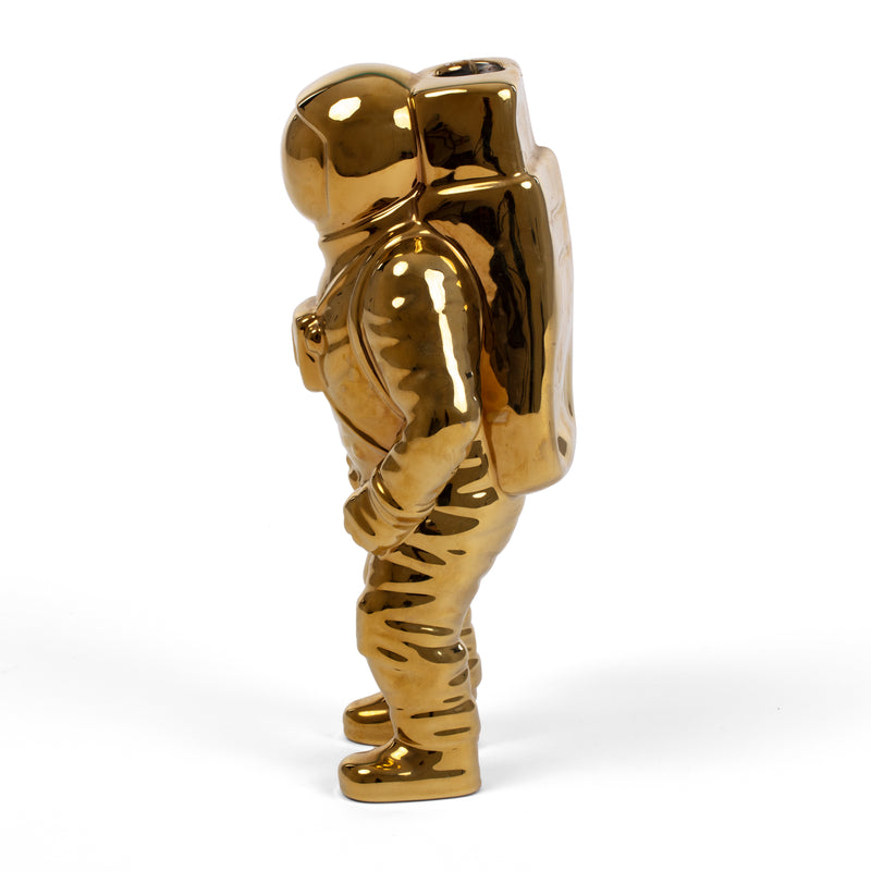 Cosmic Diner Starman Vase Gold – Astronaut Flower Vase by Seletti (28cm)