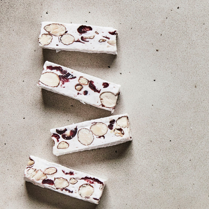 Soft Nougat with Almonds and Cranberries