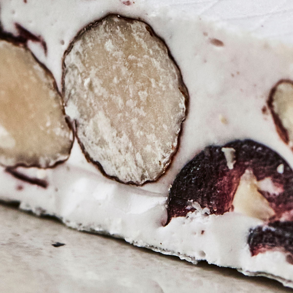 Soft Nougat with Almonds and Cranberries