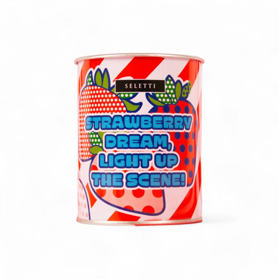 Flirty Glow Strawberry Scented Candle in a Can by Seletti