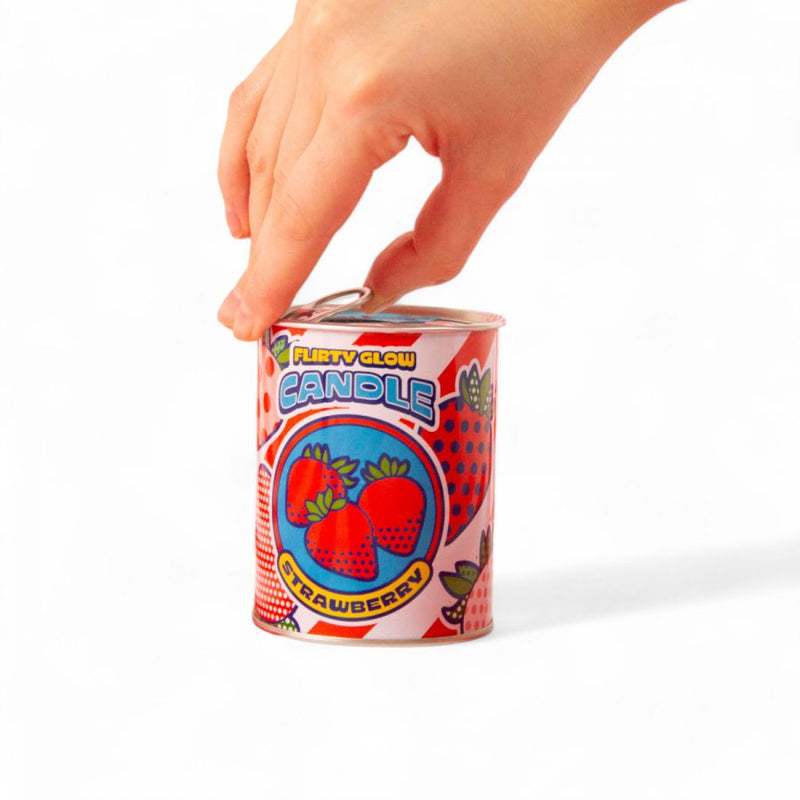 Flirty Glow Strawberry Scented Candle in a Can by Seletti