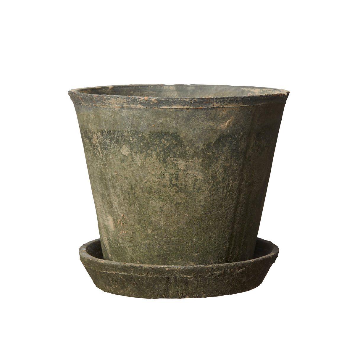 Grey melange ceramic Alison pots with saucers by Wikholmform