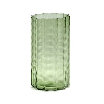 Vase 01 Green Transparant Waves