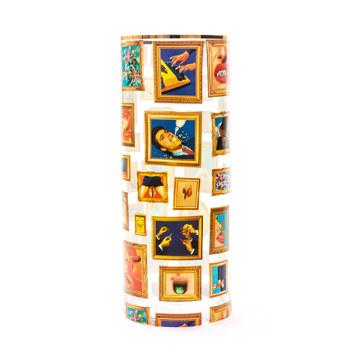 Seletti x TOILETPAPER Cylindrical Glass Vase â€“ Small, Medium & Large