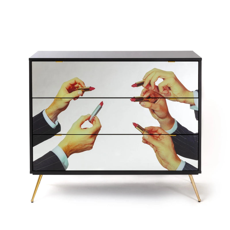 Lipstick motif designer drawers by Seletti for creative homes
