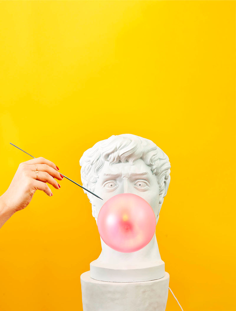 Seletti Wonder Lamp - Classical Warrior with Bubble Gum Table Lamp