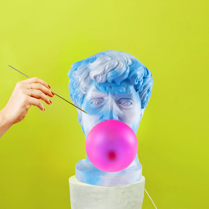 Seletti Wonder Cloud Lamp – Classical Warrior with Floating Bubble Gum Light