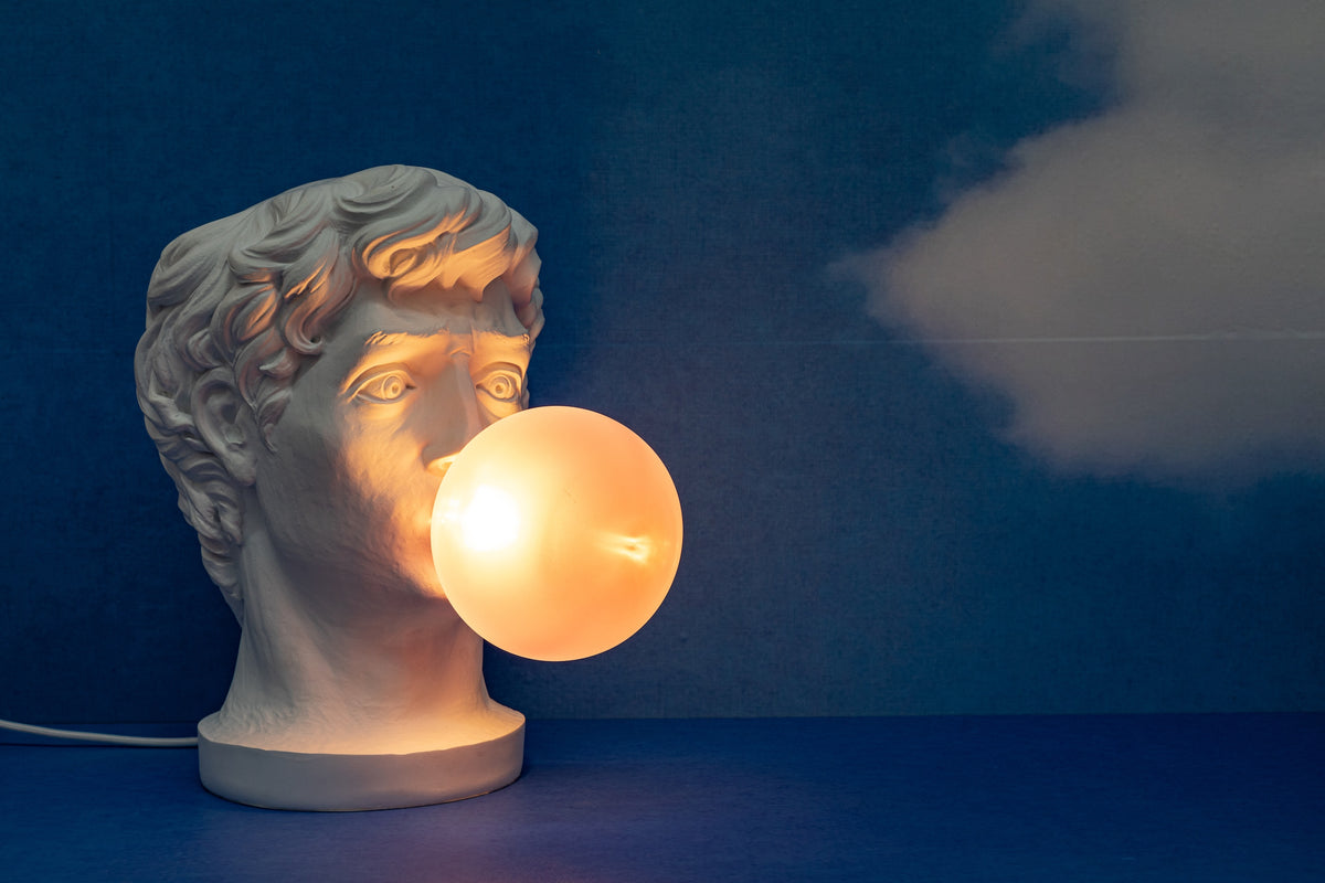 Seletti Wonder Lamp - Classical Warrior with Bubble Gum Table Lamp