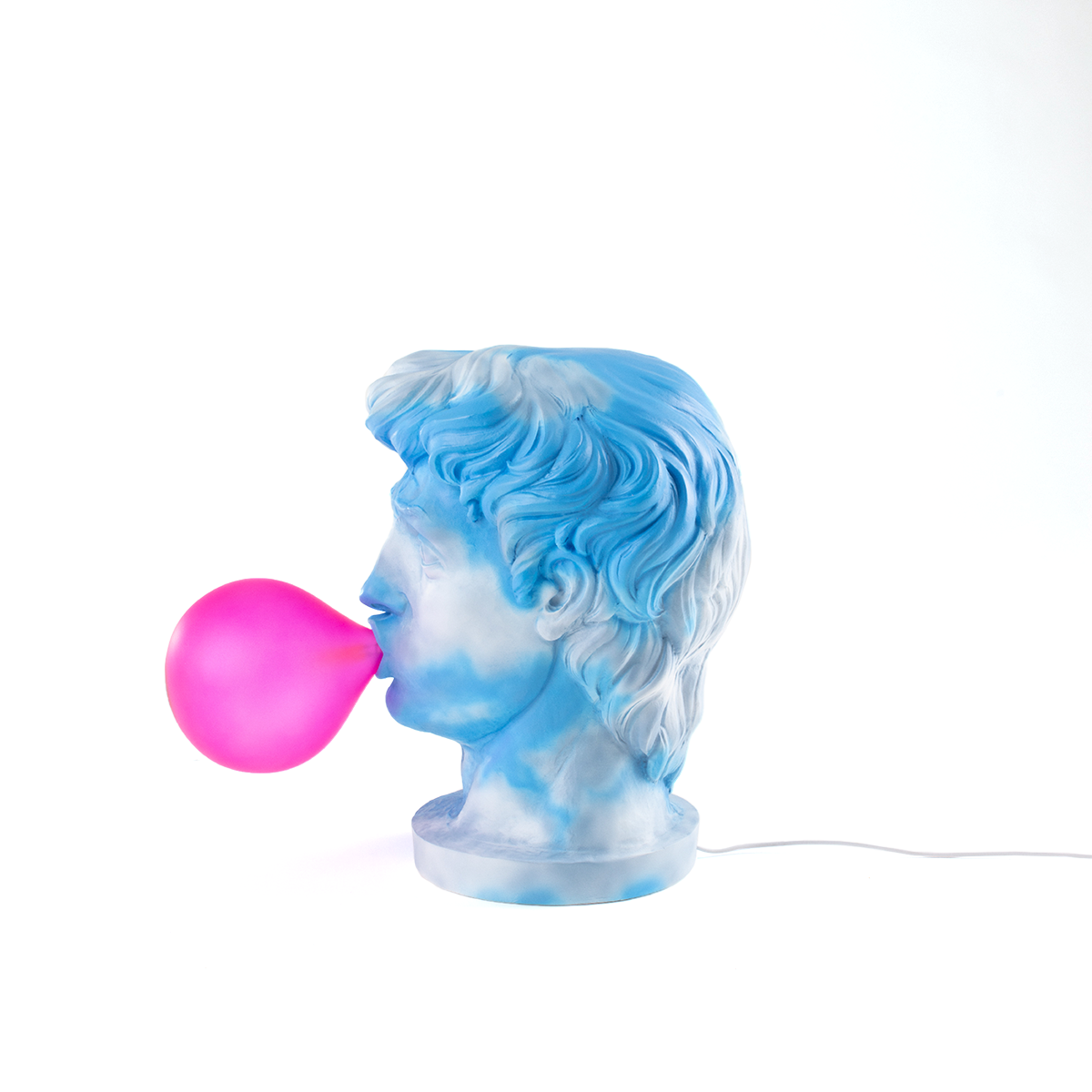 Seletti Wonder Cloud Lamp – Classical Warrior with Floating Bubble Gum Light