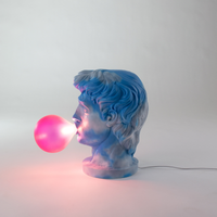 Seletti Wonder Cloud Lamp – Classical Warrior with Floating Bubble Gum Light