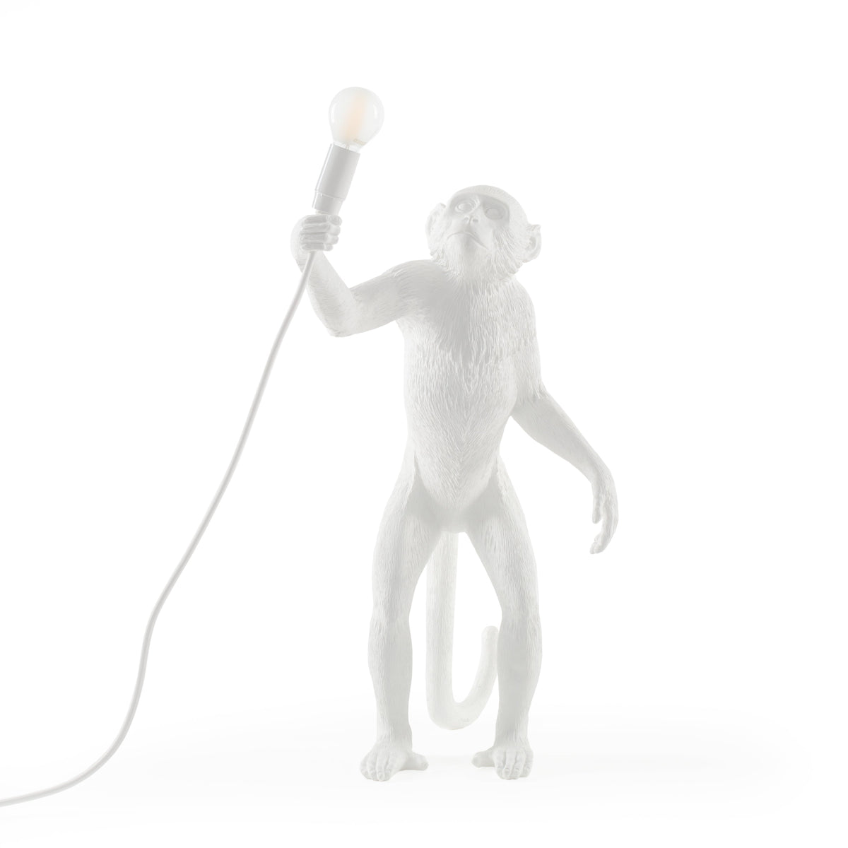 Seletti White Monkey Lamp, standing version