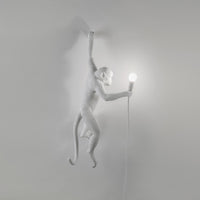 Seletti Monkey Lamp Collection - Black Monkey Lamp, White Monkey Lamp, Standing, Sitting, Hanging, Ceiling, and Swing