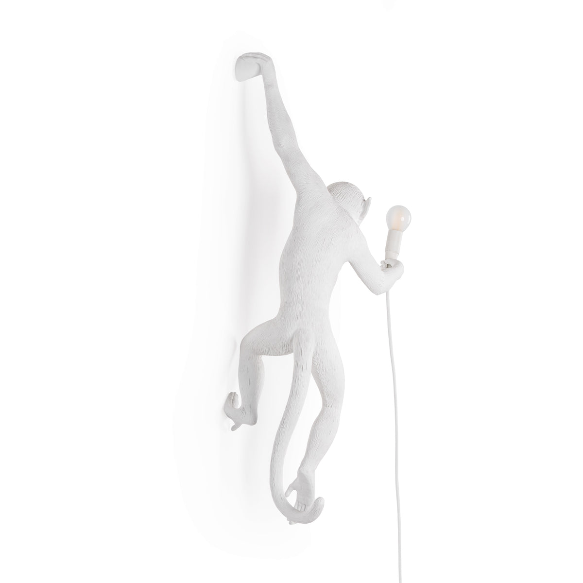 Seletti Monkey Lamp Collection - Black Monkey Lamp, White Monkey Lamp, Standing, Sitting, Hanging, Ceiling, and Swing