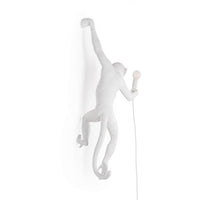Seletti White Monkey Lamp, left-hand hanging version, view 2