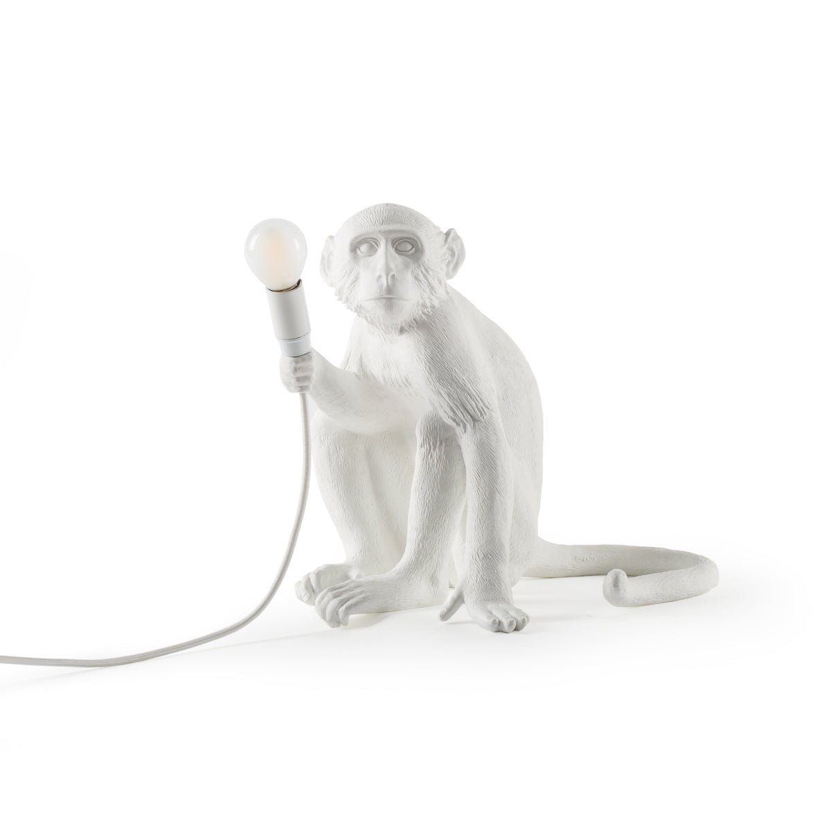 Seletti White Monkey Lamp, sitting version