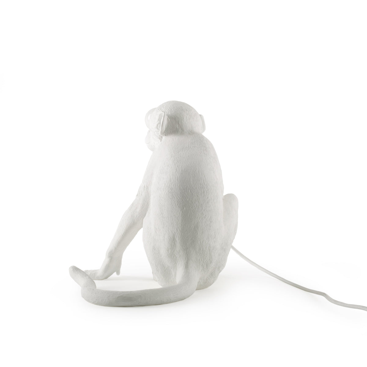 Seletti White Monkey Lamp, sitting version, view 2