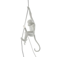 Seletti White Monkey Lamp, ceiling version