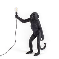 Seletti Monkey Lamp Collection - Black Monkey Lamp, White Monkey Lamp, Standing, Sitting, Hanging, Ceiling, and Swing